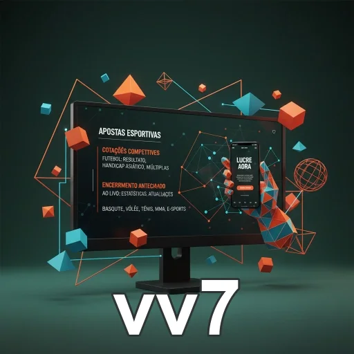 Ilustração de Explore as Apostas Esportivas na vv7 com Odds Altas