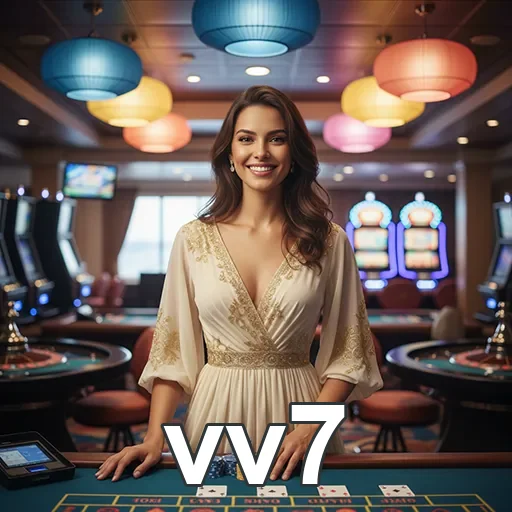 Ilustração de Explore as Slots e Recompensas VIP na vv7